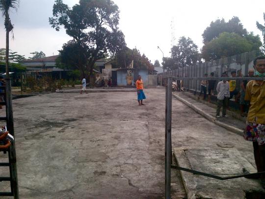 Suasana dalam Lapas Tanjung Gusta pasca ricuh Kamis malam