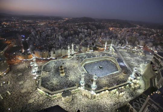 Keindahan dan kemegahan Masjidil Haram dari udara