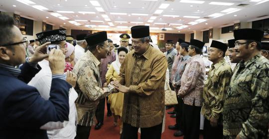 SBY hadiri buka puasa bersama di Mabes Polri
