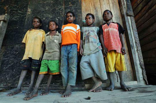 Potret kehidupan anak-anak Suku Baliem di Papua