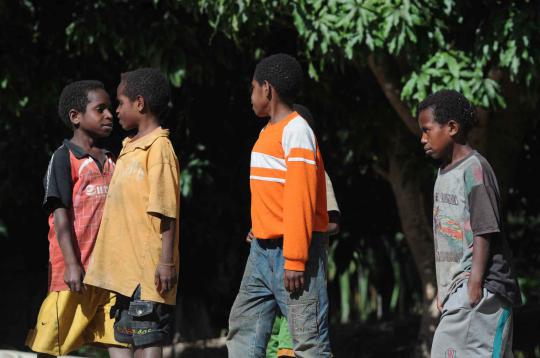 Potret kehidupan anak-anak Suku Baliem di Papua
