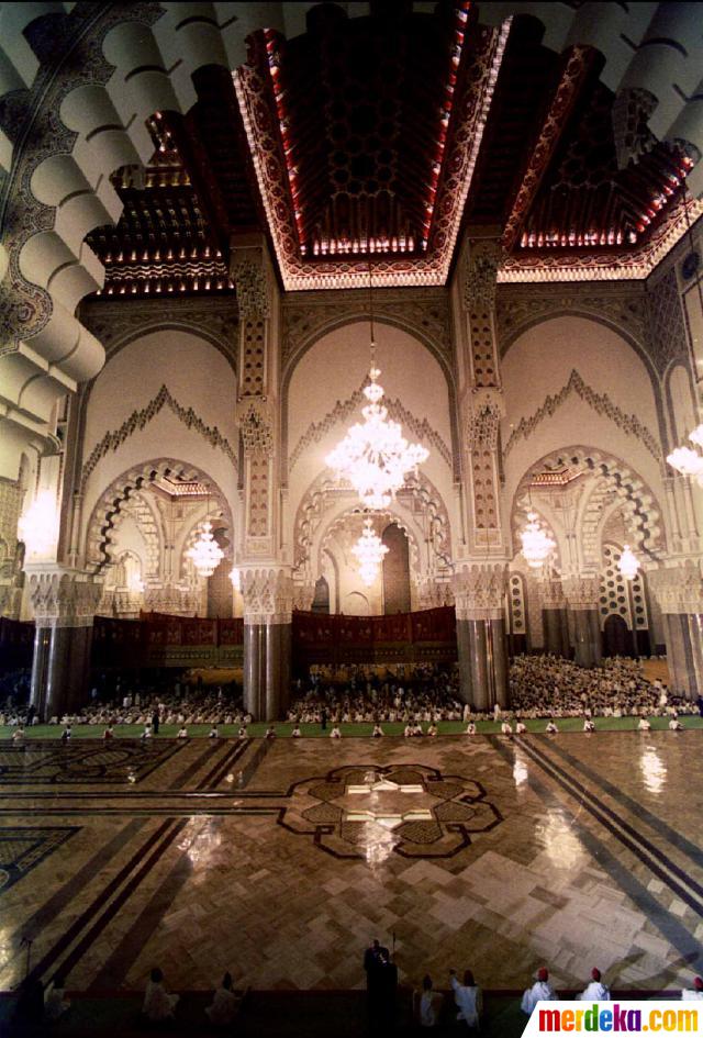 Foto : Masjid Raja Hassan II Maroko, tempat ibadah 