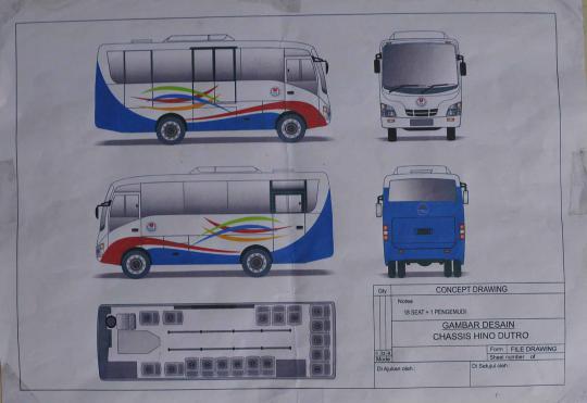 Ini tampang Metromini baru, punya monitor pemantau di dashboard