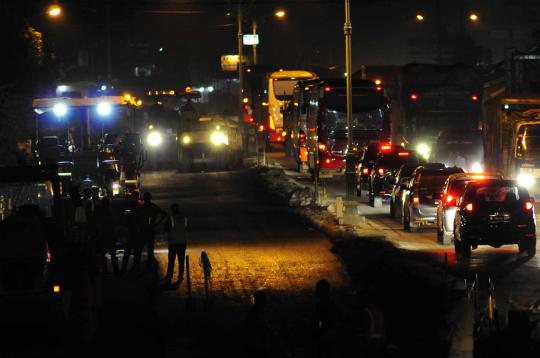 Perbaikan jalur Pantura Brebes jelang mudik terus dikebut