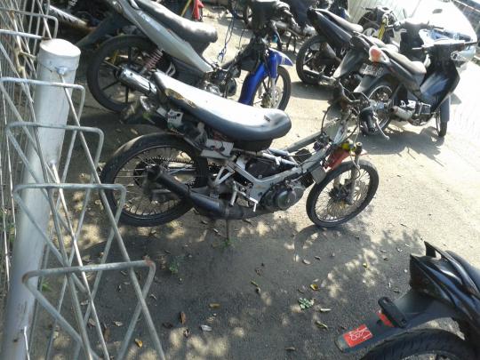 Kondisi motor Suzuki Satria maut yang seret Sisca hingga tewas