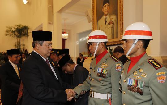 Presiden SBY kukuhkan pasukan pengibar bendera Merah Putih