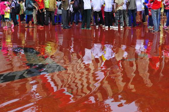 Peringati HUT RI, puluhan jemaat ibadah di depan Tugu Proklamasi