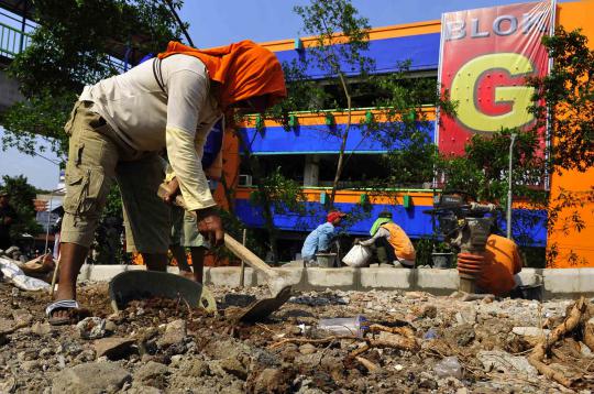 Kawasan Blok G Pasar Tanah Abang terus dipercantik