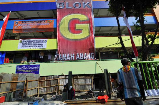 Kawasan Blok G Pasar Tanah Abang terus dipercantik