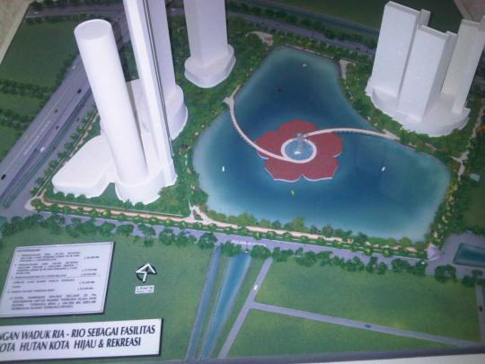 Ini maket rencana penataan Waduk Ria Rio oleh Jokowi