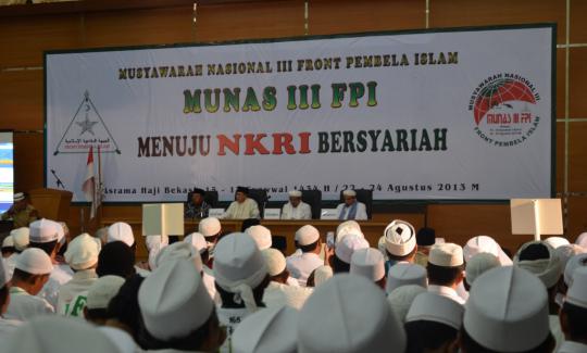Suasana saat Munas III FPI di Asrama Haji Bekasi