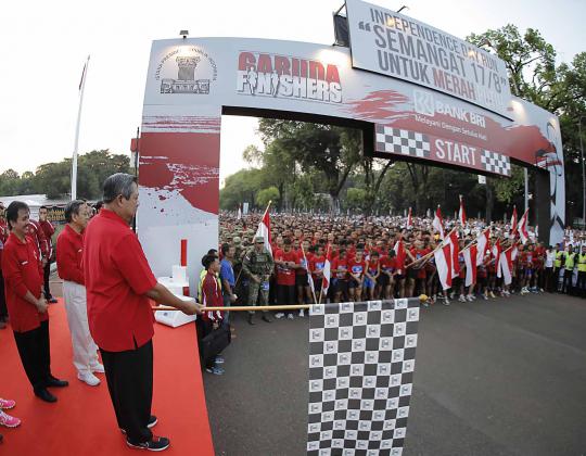 Presiden SBY lepas 45.000 peserta Independence Day Run