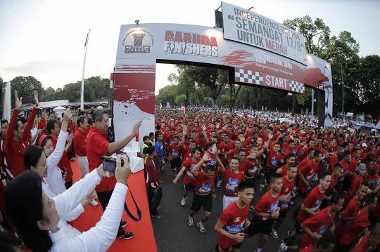 Presiden SBY lepas 45.000 peserta Independence Day Run