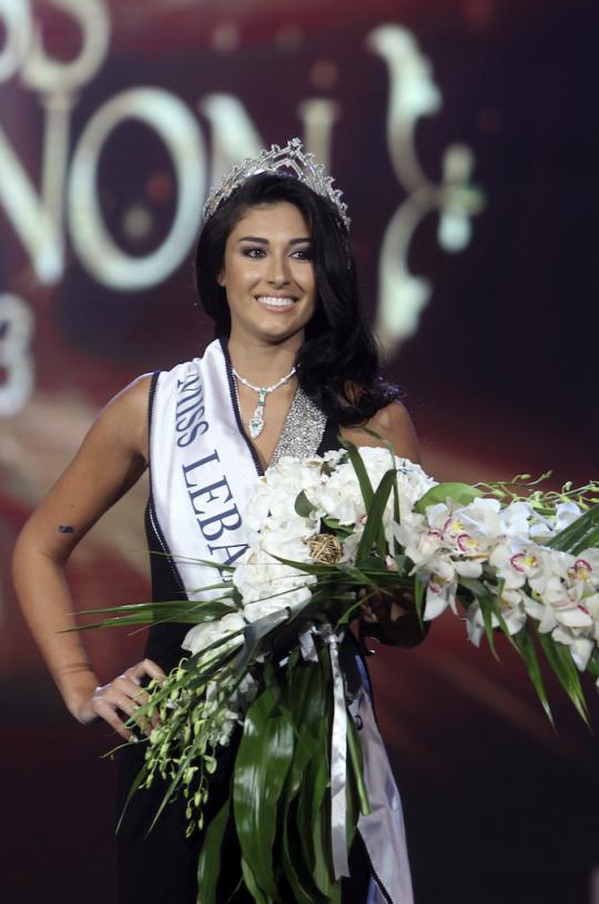 Karen Ghrawi, mahasiswi 22 tahun terpilih jadi Miss Lebanon 2013