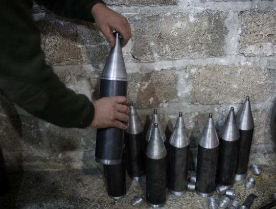 Aneka persenjataan racikan tentara pemberontak Suriah