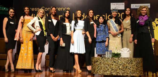 Jumpa pers para kontestan Miss World 2013 di Nusa Dua