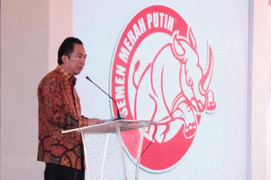 Hatta hadiri acara pembangunan pabrik Semen Merah Putih