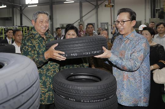 Presiden SBY buka Pabrik Ban Hankook di Cikarang