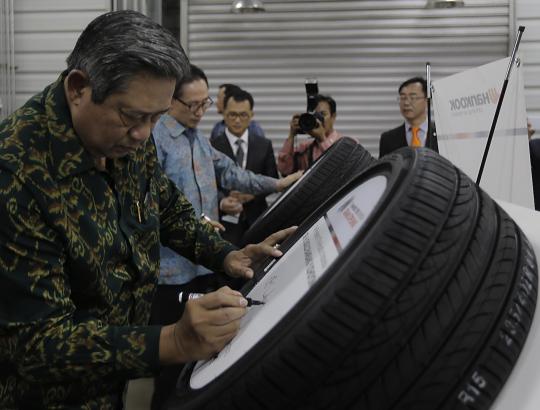 Presiden SBY buka Pabrik Ban Hankook di Cikarang