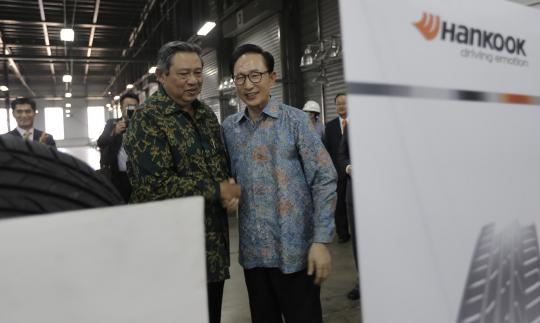 Presiden SBY buka Pabrik Ban Hankook di Cikarang