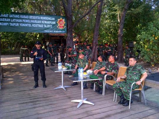 Kasad tinjau Kompi Taipur Kostrad latihan di Pulau Kotok