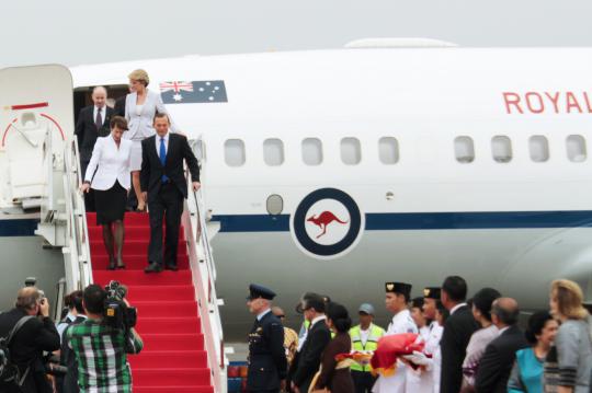 PM Australia, Tony Abbott tiba di Halim