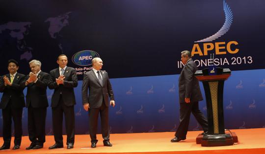 Presiden SBY bacakan 7 butir kesepakatan KTT APEC di Bali