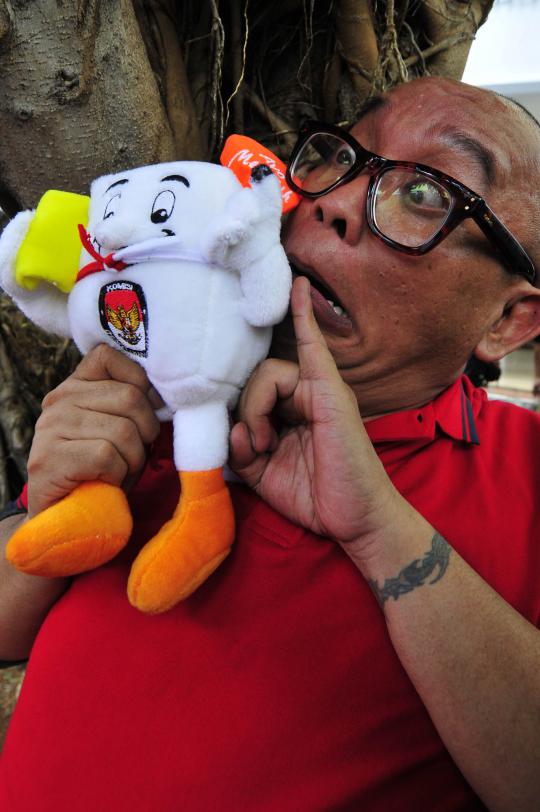 Komedian Jody Super Bejo meriahkan launching maskot Pemilu 2014