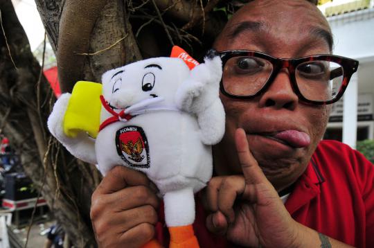 Komedian Jody Super Bejo meriahkan launching maskot Pemilu 2014