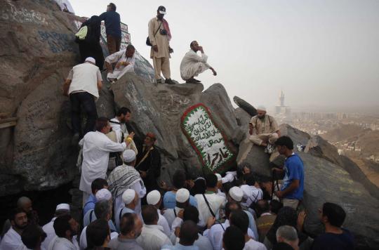 Antusias jemaah haji panjatkan doa di Jabal Nur Mekkah