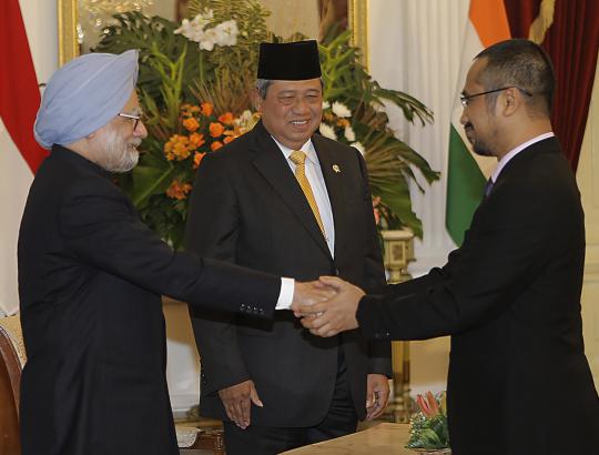 Presiden SBY sambut PM India di Istana