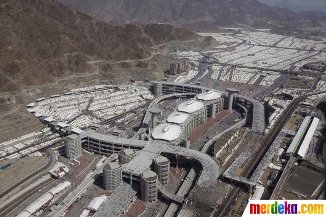 Foto : Pandangan udara di Tanah Suci Mekkah usai perayaan 