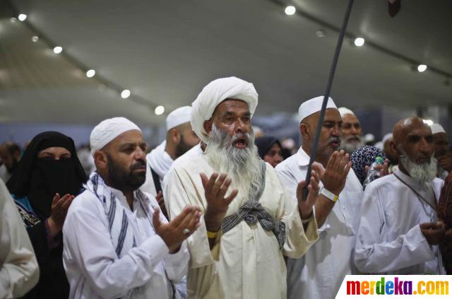 Foto : Pandangan udara di Tanah Suci Mekkah usai perayaan 