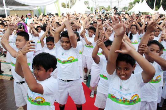 1000 Murid SD se-DKI flashmob kampanye Cuci Tangan Pakai Sabun