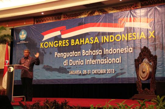 Mendikbud M Nuh buka Kongres Bahasa Indonesia ke-10