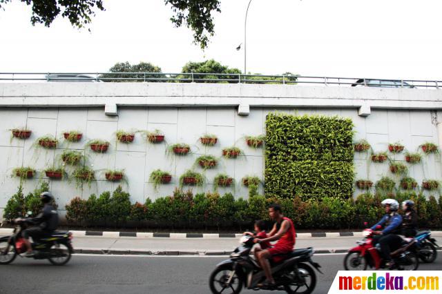 Foto : Indahnya taman vertikal di Jakarta merdeka.com