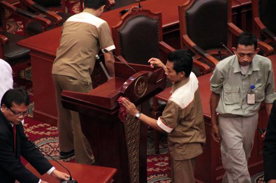 Ini kondisi Gedung MK usai dirusak belasan orang