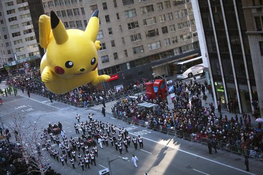 Parade balon animasi Macy's Thanksgiving Day