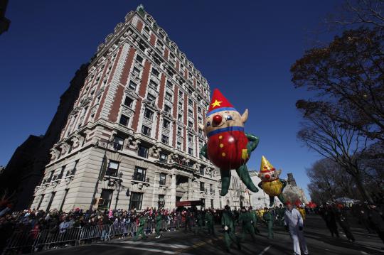 Parade balon animasi Macy's Thanksgiving Day