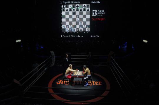 Uniknya Kejuaraan Chessboxing, tanding tinju sambil main catur