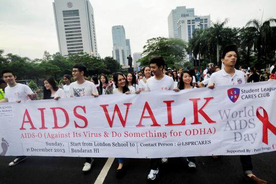 Beragam kegiatan peringati Hari AIDS Sedunia di Jalan MH Thamrin