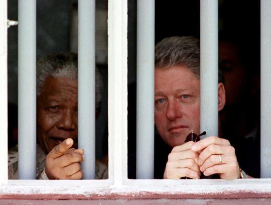Empati pemimpin negara dunia di bekas penjara Nelson Mandela