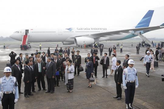Tiba di Bandara Halim, SBY sampaikan hasil KTT Asean-Jepang