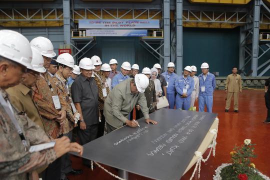 Presiden SBY resmikan pabrik baja Krakatau Posco