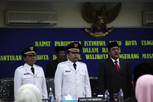 Rano Karno gantikan Ratu Atut lantik wali kota Tangerang
