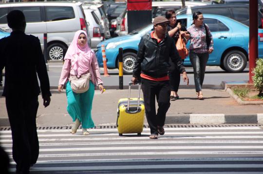 Kepadatan Bandara Soekarno-Hatta jelang libur tahun baru