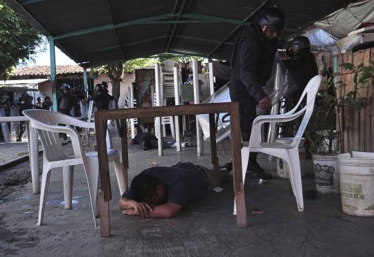 Suasana penjara Meksiko pasca-baku tembak yang tewaskan 9 orang