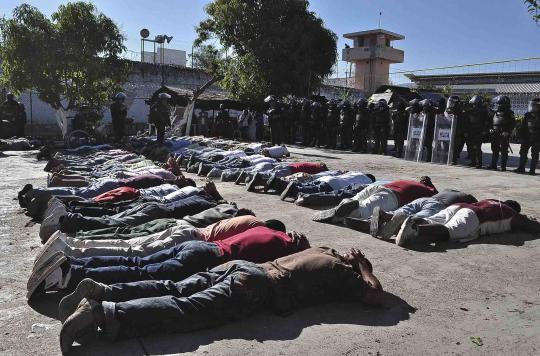 Suasana penjara Meksiko pasca-baku tembak yang tewaskan 9 orang