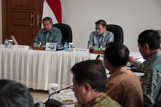 SBY dan Boediono pimpin rapat kabinet terbatas soal elpiji