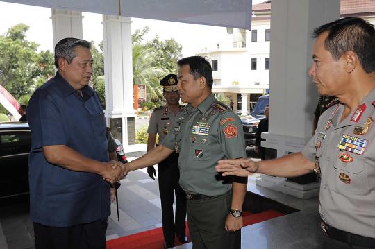 Presiden SBY saat hadiri Rapim TNI-Polri